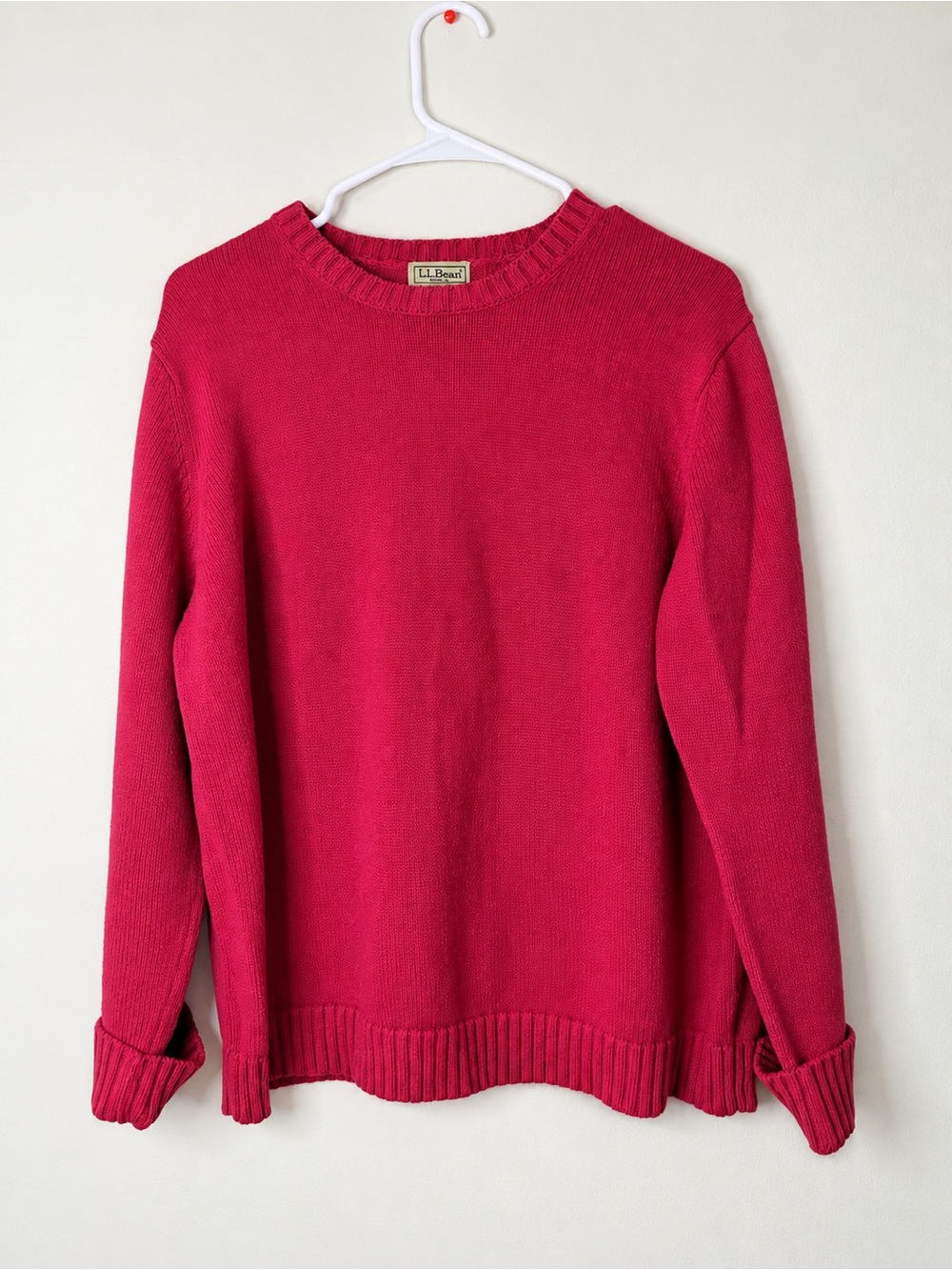L.L. Bean Women's Bright Rose Crewneck Sweater